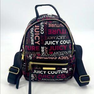 Juicy Couture Retro Y2K Spellout Logo Graffiti Backpack